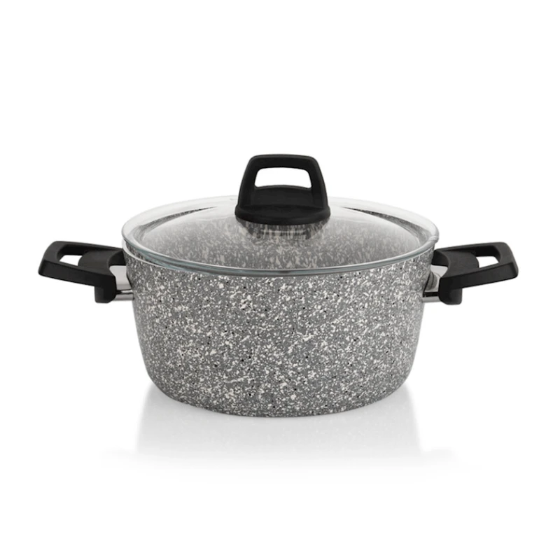 Набор кастрюль Schafer Dark Storm, гранит, с крышкой, 12 предметов, серый Набор кастрюль Schafer Dark Storm, гранит, с крышкой, 12 предметов, серый