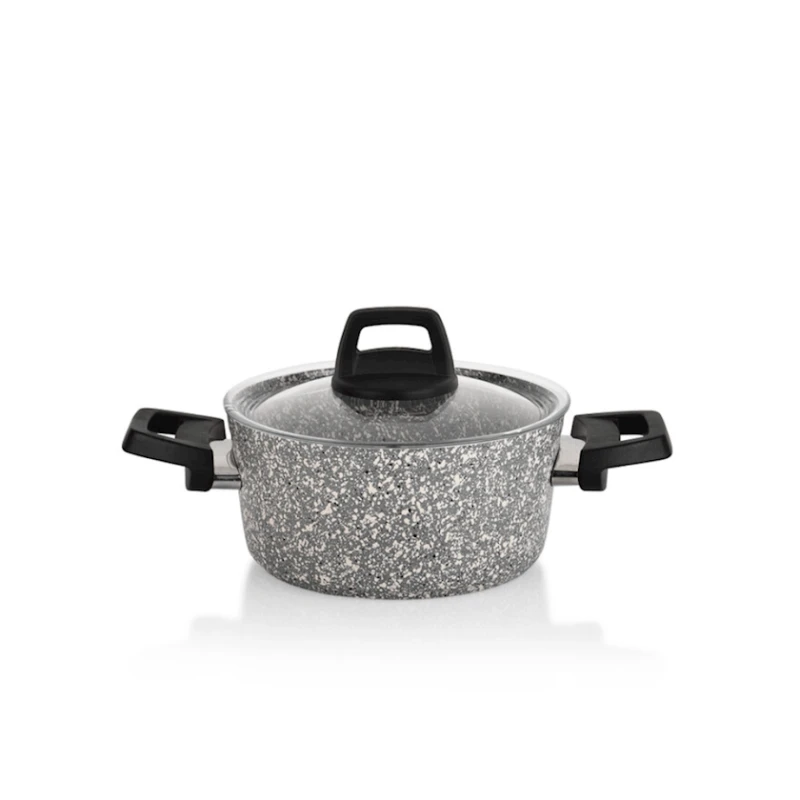 Набор кастрюль Schafer Dark Storm, гранит, с крышкой, 12 предметов, серый Набор кастрюль Schafer Dark Storm, гранит, с крышкой, 12 предметов, серый