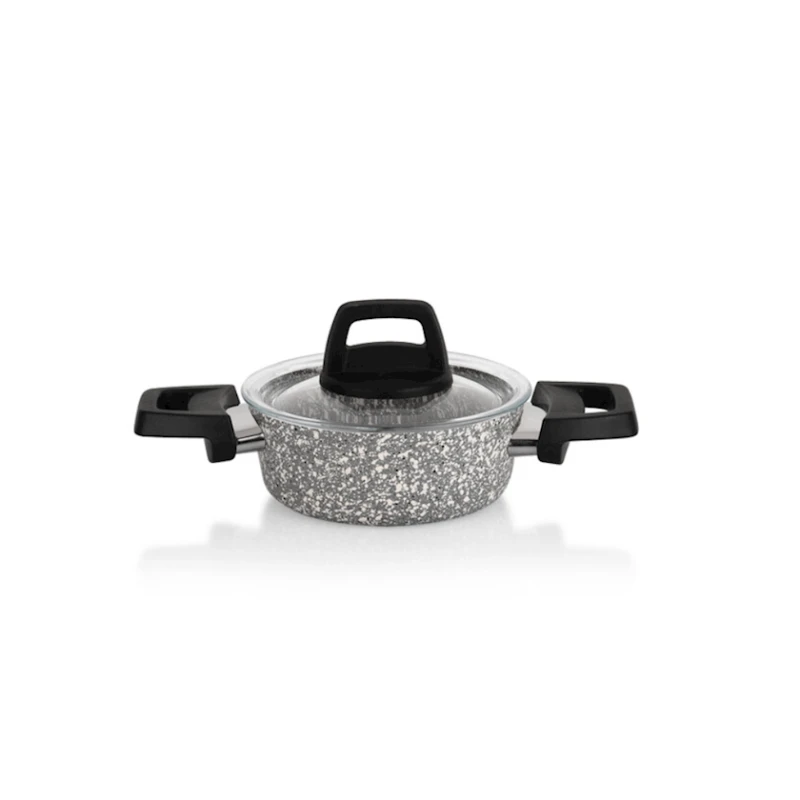 Набор кастрюль Schafer Dark Storm, гранит, с крышкой, 12 предметов, серый Набор кастрюль Schafer Dark Storm, гранит, с крышкой, 12 предметов, серый