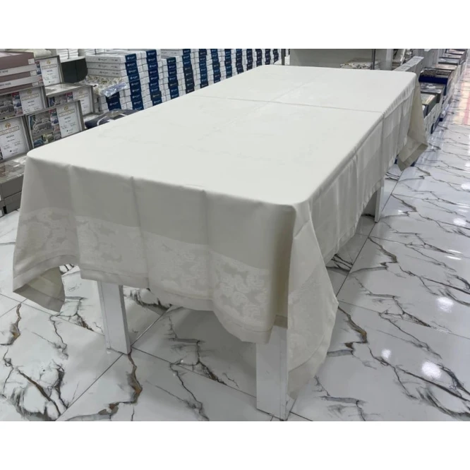 Скатерть MiraNova FS-686, прямоугольная, тефлоновая, серая, 160x350 см Скатерть MiraNova FS-686, прямоугольная, тефлоновая, серая, 160x350 см