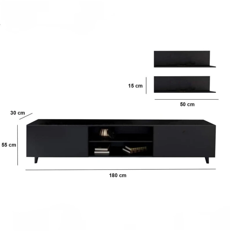 Тумба под ТВ Ev Plus ev_12116276, ЛДСП, 180x55x30 см Тумба под ТВ Ev Plus ev_12116276, ЛДСП, 180x55x30 см