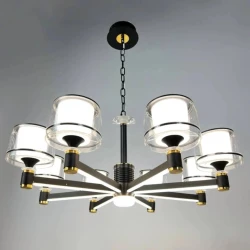 Люстра 6267, серебристо-черный