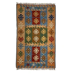 Ковер ручного производства Natural Hali 1213, 1136x223 см, шерсть, разноцветный