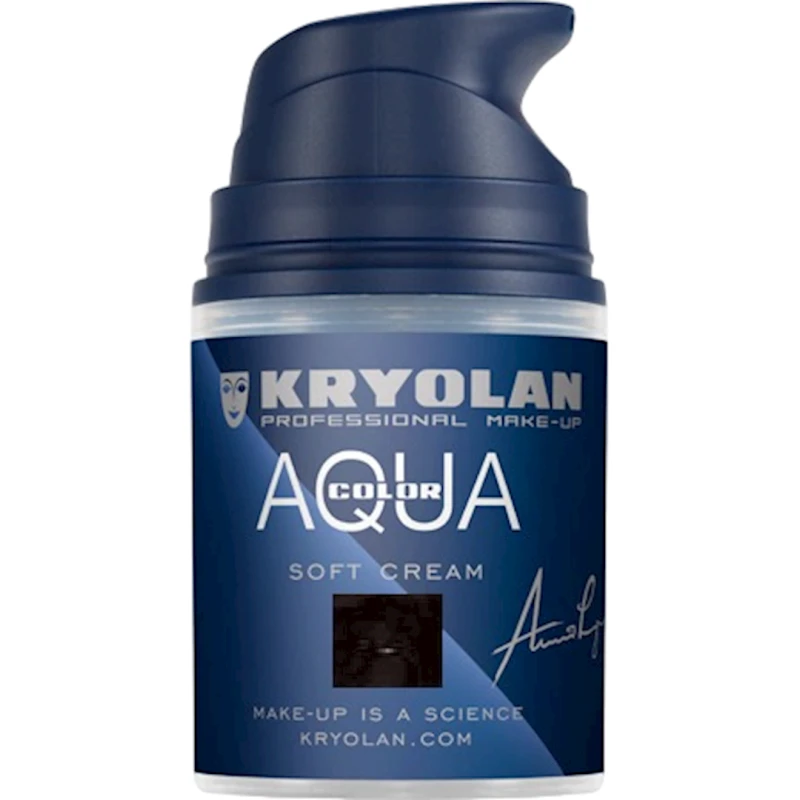 Akvaqrim krem Kryolan Aquacolor Soft Cream 1129071, qara, 50 ml