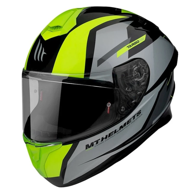 Мотошлем MT Helmets Targo Pro Sound A3 Gloss Fluor Yellow, размер S