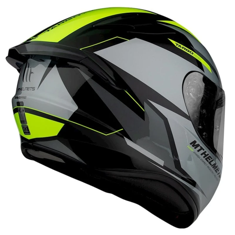 Мотошлем MT Helmets Targo Pro Sound A3 Gloss Fluor Yellow, размер S