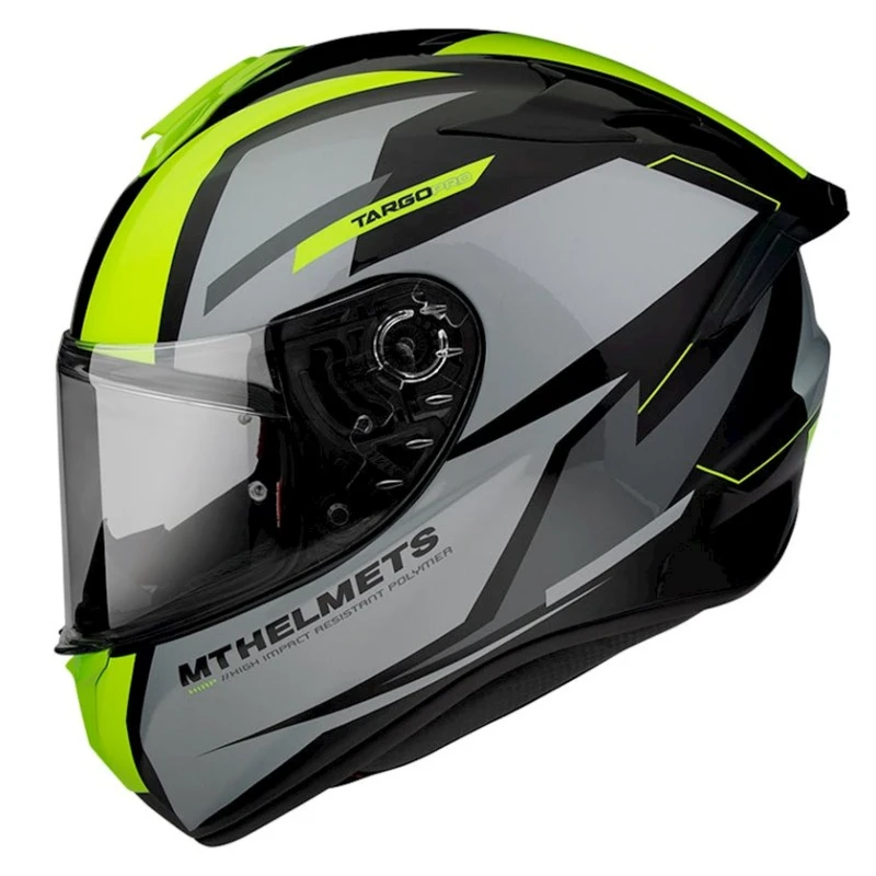 Мотошлем MT Helmets Targo Pro Sound A3 Gloss Fluor Yellow, размер S