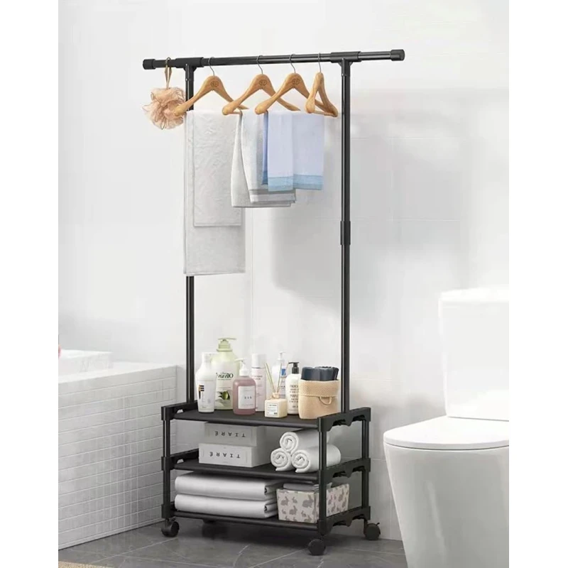 Вешалка с полками MA-GH311, черная, 35x76x190 см Вешалка с полками MA-GH311, черная, 35x76x190 см