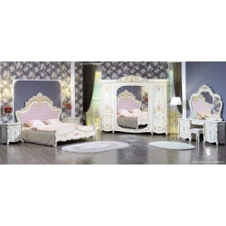 Yataq otağı üçün mebel dəsti Era Mebel Mirella, krem (şkaf 300x65x246 sm, çarpayı 213x213.4x177 sm, yataq yanı tumba 68x47x71.4 sm, komod 181x50x79.5 sm, güzgü 147x125.4 sm) Yataq otağı üçün mebel dəsti Era Mebel Mirella, krem (şkaf 300x65x246 sm, çarpayı 213x213.4x177 sm, yataq yanı tumba 68x47x71.4 sm, komod 181x50x79.5 sm, güzgü 147x125.4 sm)