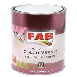 Selülozik doldurucu lak FAB boya, 2.5 l Selülozik doldurucu lak FAB boya, 2.5 l
