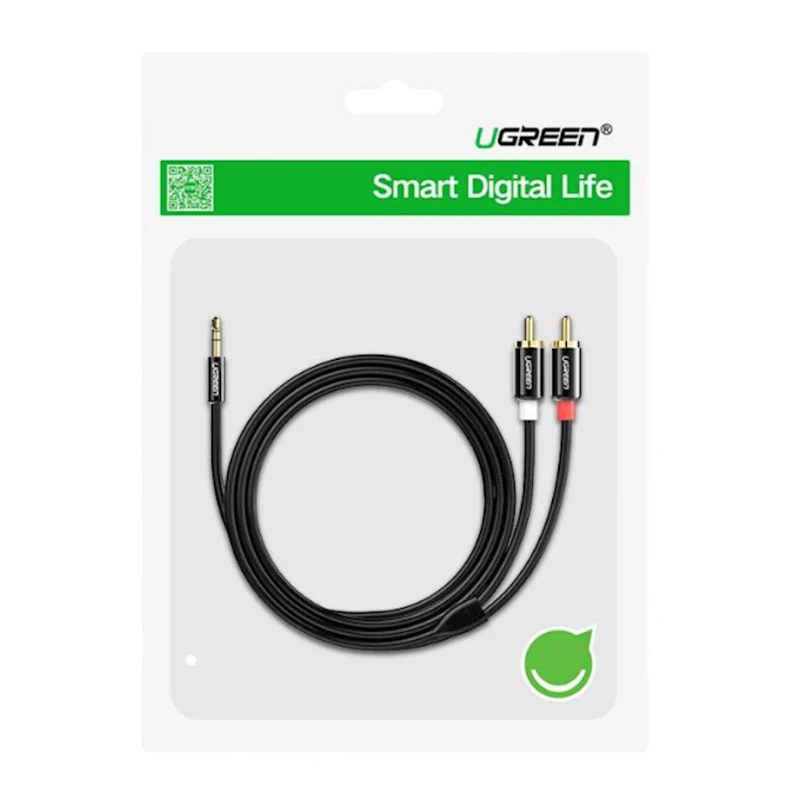 Kabel Ugreen AV116 Mini Jack 3.5mm to 2x RCA, 3 m