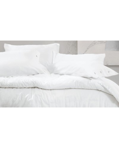 Yataq dəsti Yataş Annie XL, yorğan üzü 220x240 sm, mələfə 240х280 sm, yastıq üzü 50x70 sm (2 əd), ikinəfərlik, pambıq/kətan, ağ