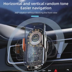 Автомобильный держатель для телефона с беспроводной зарядкой iMODZ C13 Grey