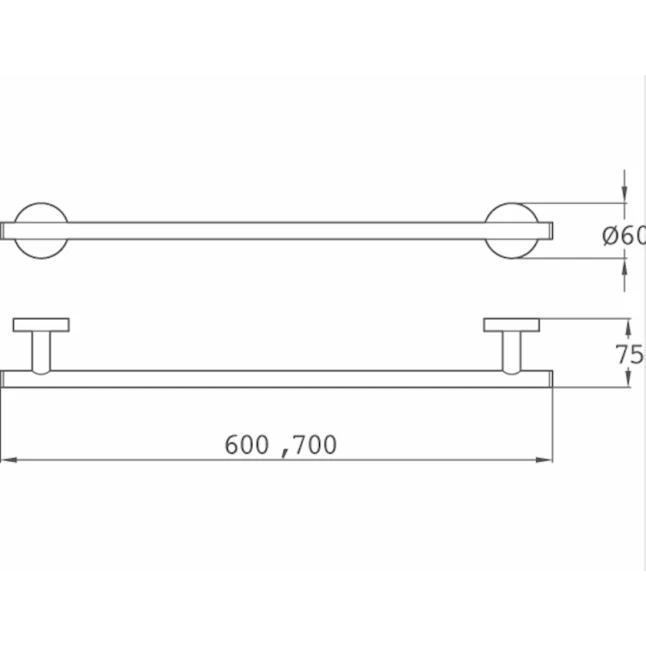 Держатель для полотенец Teka Alaior 17061020N2, черный Держатель для полотенец Teka Alaior 17061020N2, черный