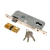 Замок врезной 935 K, 3 ключа, хром/желтый