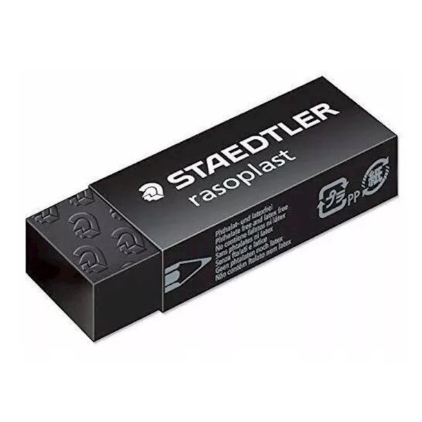 Ластик Staedtler Rasoplast, 65x23x13 мм, черный Ластик Staedtler Rasoplast, 65x23x13 мм, черный
