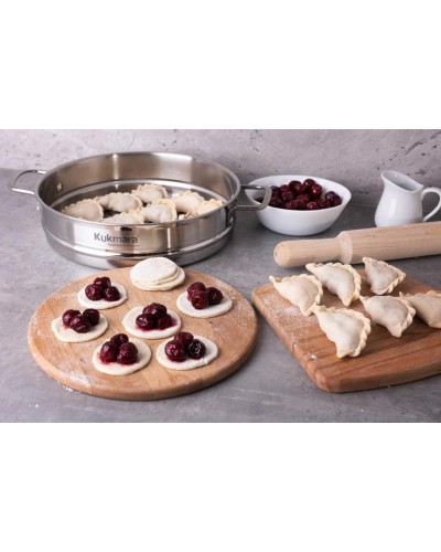 Mantı bişirici Kukmara stm502803sbg, paslanmayan polad, 3 torlu, gümüşü, 5 l