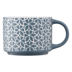 Чашка Ardesto Weaving D AR3473D, фарфор, голубая/белая, 330 мл Чашка Ardesto Weaving D AR3473D, фарфор, голубая/белая, 330 мл