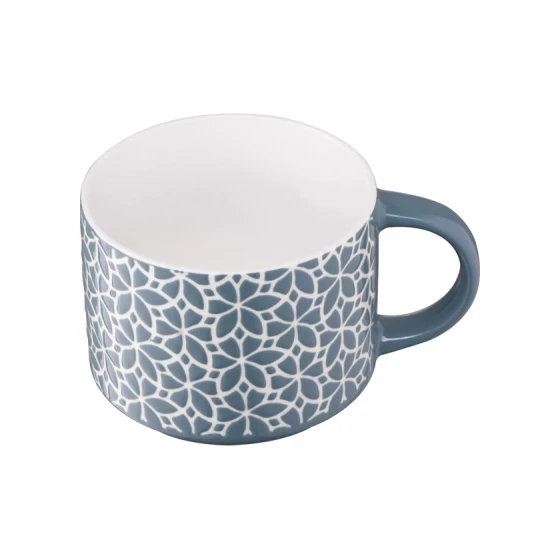 Чашка Ardesto Weaving D AR3473D, фарфор, голубая/белая, 330 мл