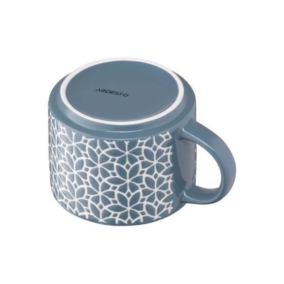 Чашка Ardesto Weaving D AR3473D, фарфор, голубая/белая, 330 мл