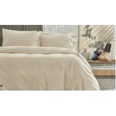Yataq dəsti Yataş Plain, yorğan üzü 200x220 sm, mələfə 160x200 sm, yastıq üzü 50x70 sm (2 əd), ikinəfərlik, pambıq, bej