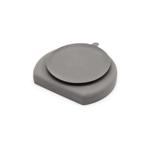 Boşqab Babyjem, 19х17 sm, silikon, 6+ ay, boz Boşqab Babyjem, 19х17 sm, silikon, 6+ ay, boz