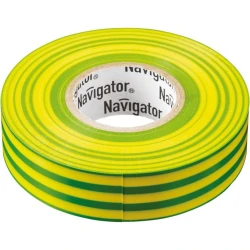 Изолента Navigator NIT-B15-10/YG, желто-зеленый Изолента Navigator NIT-B15-10/YG, желто-зеленый