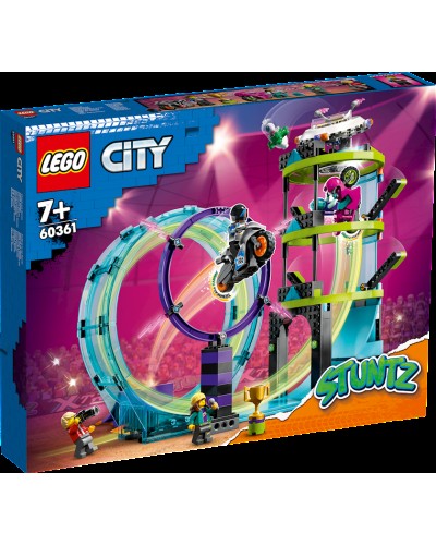 Konstruktor LEGO City Stuntz Ultimate Stunt Riders Challenge 60361, 7+ yaş, 385 hissə
