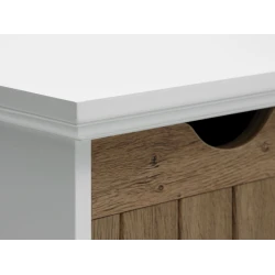 Комод JYSK Oldekrog, 50x92x40 см, 3 ящика, коричневый/белый Комод JYSK Oldekrog, 50x92x40 см, 3 ящика, коричневый/белый