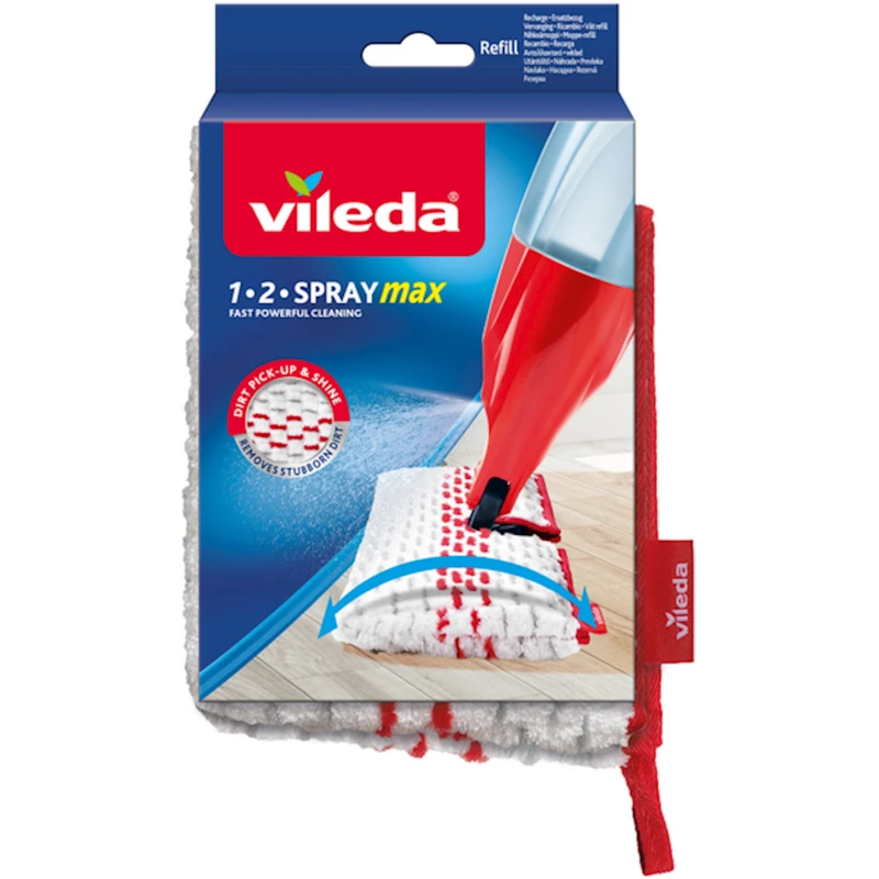 Моп для швабры Vileda 1.2 Spray Max Refill, микрофибра, белый
