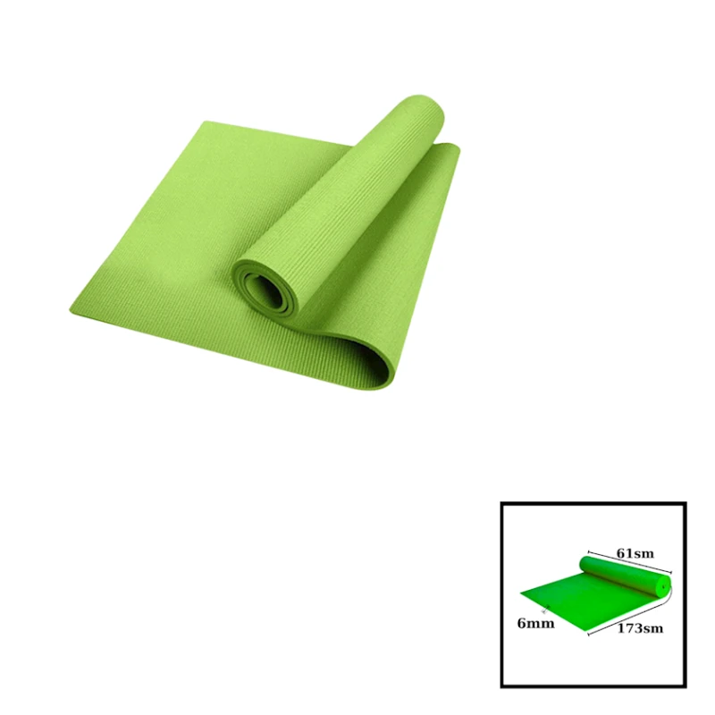Мат для йоги TPE Yoga Mat 173x61x0.6 см, зеленый