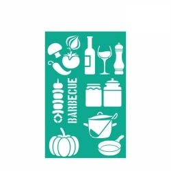 Trafaret yapışqan Rosa Talent, 13x20 sm, №4030 Recipe Book