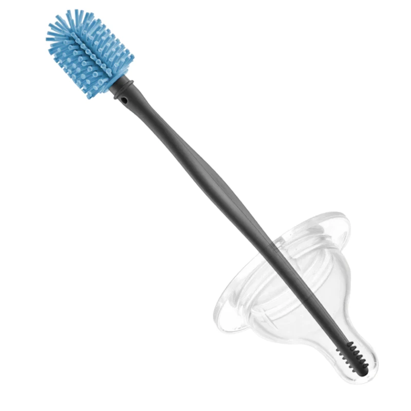 Щетка для чистки бутылочек и пустышек Babyjem, синий, силикон