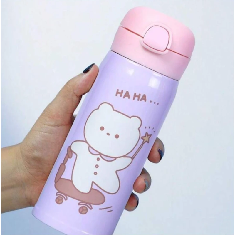 Su qabı Bear, 350 ml, paslanmayan polad, bənövşəyi