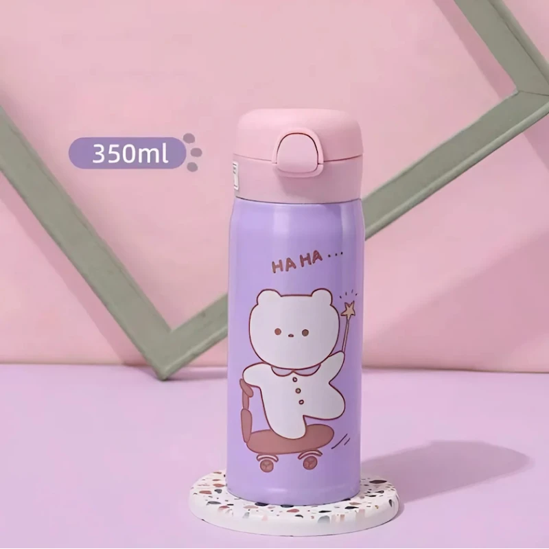 Su qabı Bear, 350 ml, paslanmayan polad, bənövşəyi