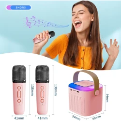 Portativ dinamik karaoke ilə Y1 Pink