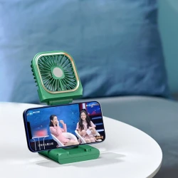 Мини-вентилятор складной офисный 1001box, USB, зеленый Мини-вентилятор складной офисный 1001box, USB, зеленый