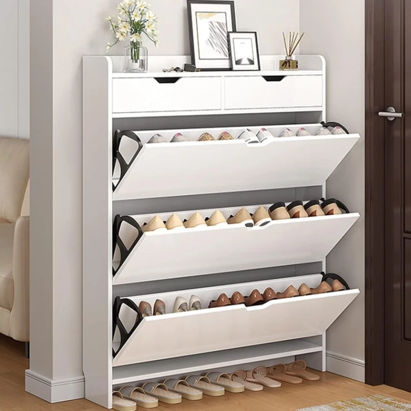 Тумба для обуви Art Mebel 35, ламинат, белая, 110х60х30 см