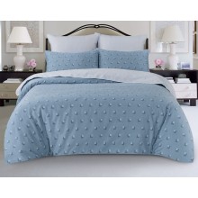 Yataq dəsti Артпостель Эдвард, yorğan üzü 200x220 sm, mələfə 260x240 sm, yastıq üzü 50x70/70x70 sm, avro, velür, boz/göy