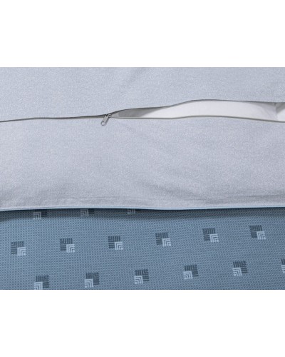 Yataq dəsti Артпостель Эдвард, yorğan üzü 200x220 sm, mələfə 260x240 sm, yastıq üzü 50x70/70x70 sm, avro, velür, boz/göy