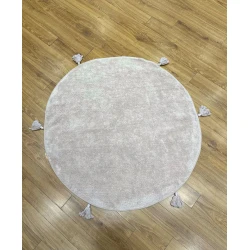 Ковровая дорожка Natural halı nth_BEIGE06Q, 120x120 см, хлопок, бежевый