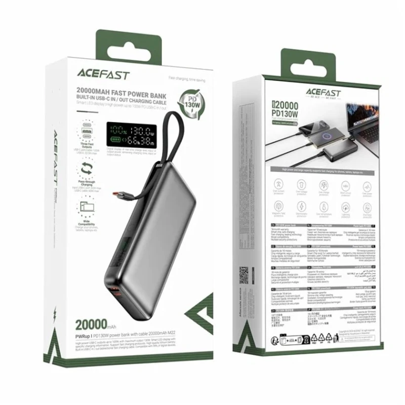 Внешний аккумулятор Acefast M22 20000 mAh Внешний аккумулятор Acefast M22 20000 mAh