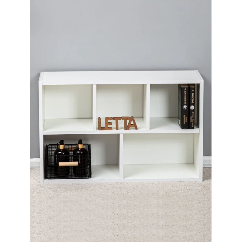 Stellaj Letta, ağ, LDSP, 50x26x79 sm