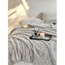 Yastıq üzlüklü dəst Luxe Cotton 000734, ikinəfərlik, örtük 230x250 sm, yastıq üzü 50x70 sm 2 əd, boz