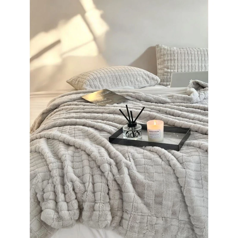 Набор с наволочками Luxe Cotton 000734, двуспальный, покрывало 230x250 см, наволочка 50х70 см 2 шт, серый