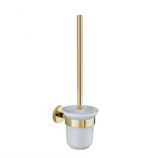 Unitaz fırçası Teka Alaior 17068020G2, divara bərkidilən, şüşə konteyneri ilə, qızılı
