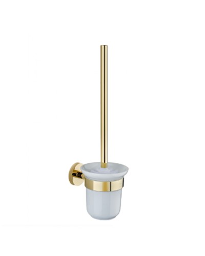 Unitaz fırçası Teka Alaior 17068020G2, divara bərkidilən, şüşə konteyneri ilə, qızılı