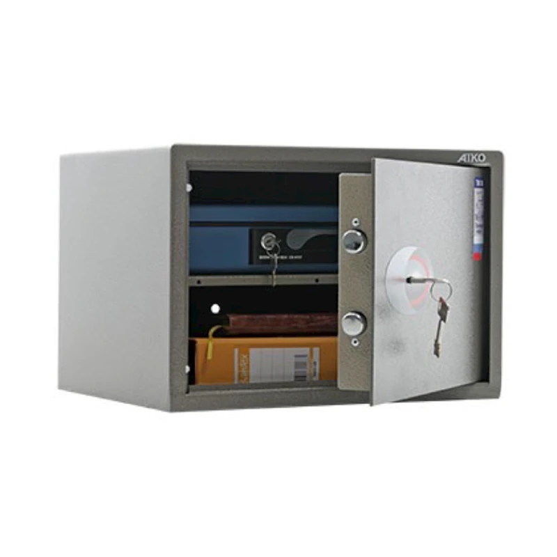 Офисный сейф Aiko TM-30, с ключом, коричневый, 300x440x355 мм