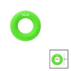 Кистевой эспандер Gymnic, силикон, зеленый, 4x9 см, 40 LB, 18 кг