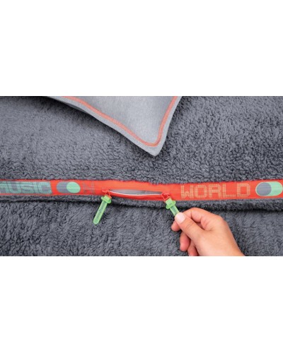 Yataq dəsti Yataş CoverMe Music, yataq örtüyü 200x220 sm, mələfə 160х200 sm, yastıq üzü 50x70 sm (2 əd), ikinəfərlik, pambıq/poliester, boz